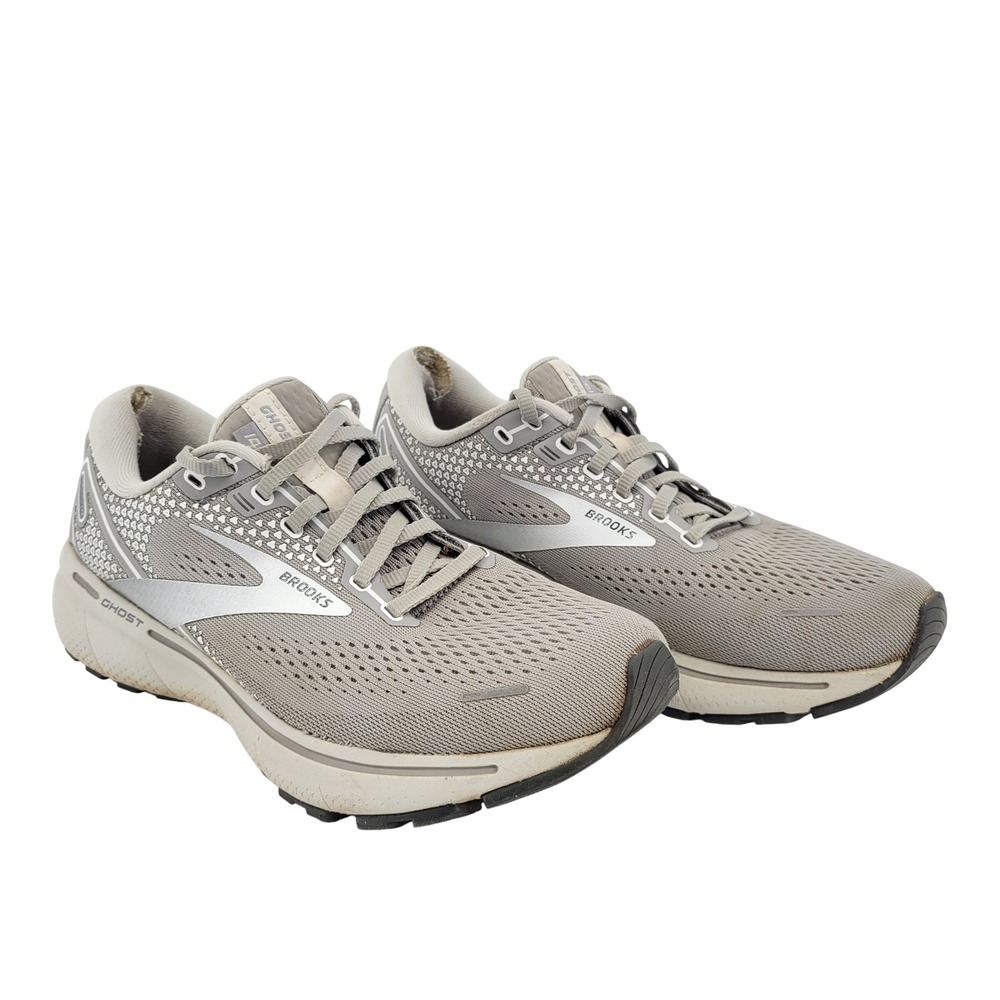 Brooks Ghost 14 Running Shoes Womens 8.5 Grey Athletic Sneakers